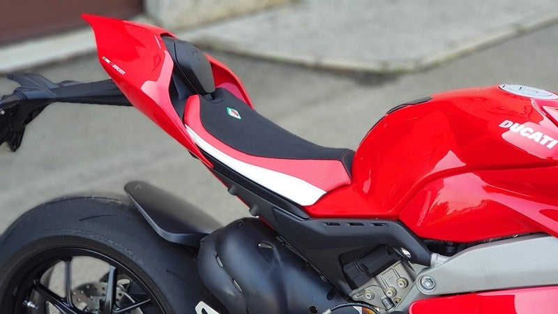 Ducabike DBK CSV201 Panigale V2 Seat Cover Rider - BLACK-RED-WHITE