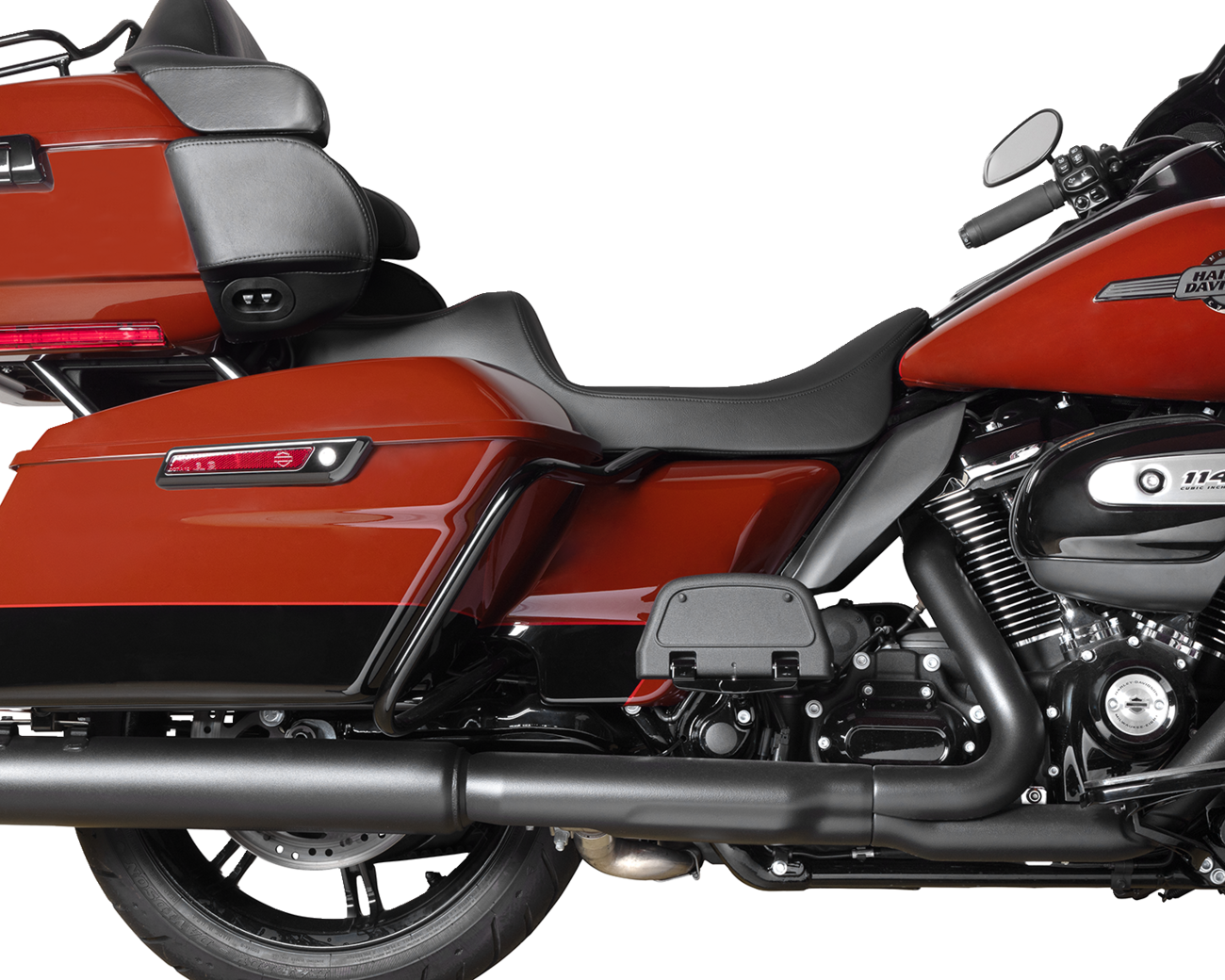 Drag Specialties Seats Predator III Seat - Extended Reach - Smooth - Black Solar Leather - FLH/FLT '08-'24