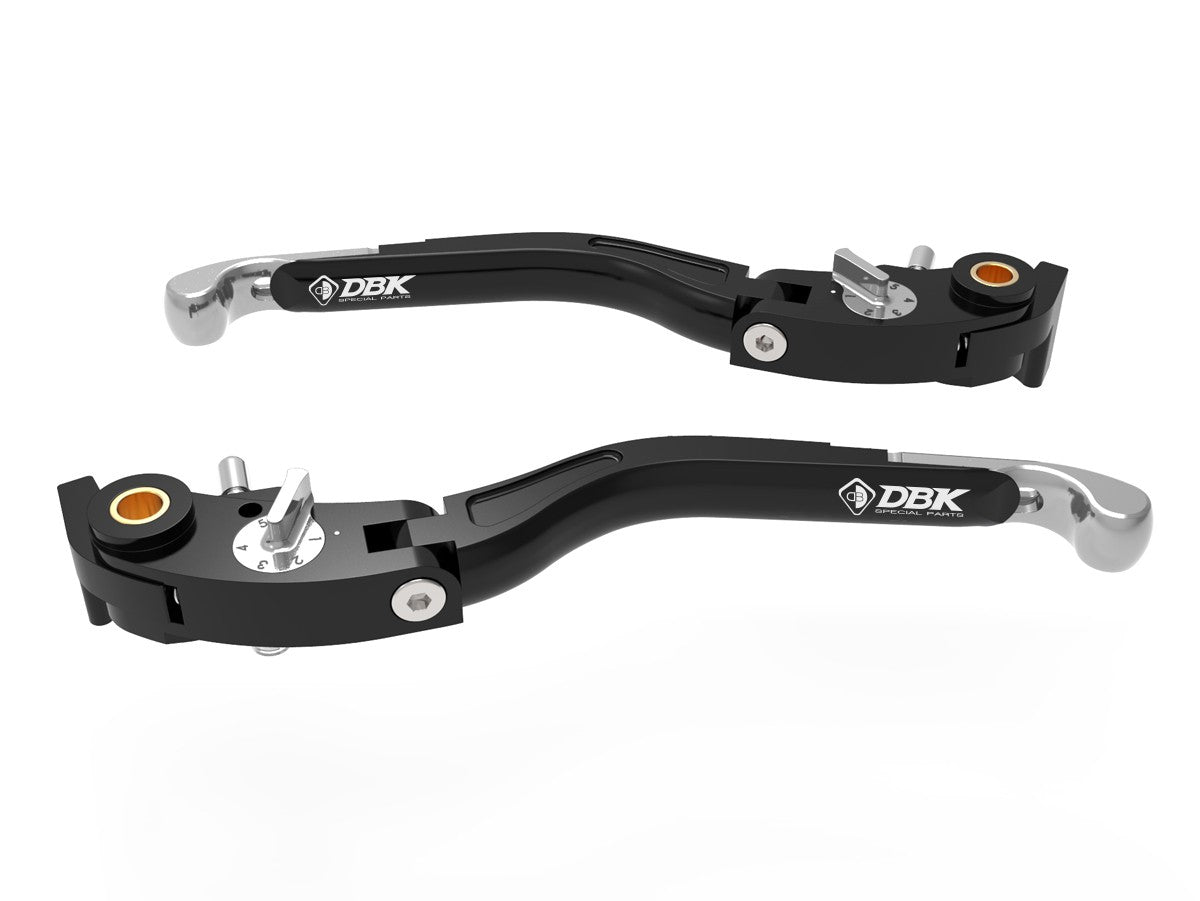 Ducabike DBK LEA16 Brake / Clutch Adjustable Levers Eco GP 2 - BLACK-SILVER