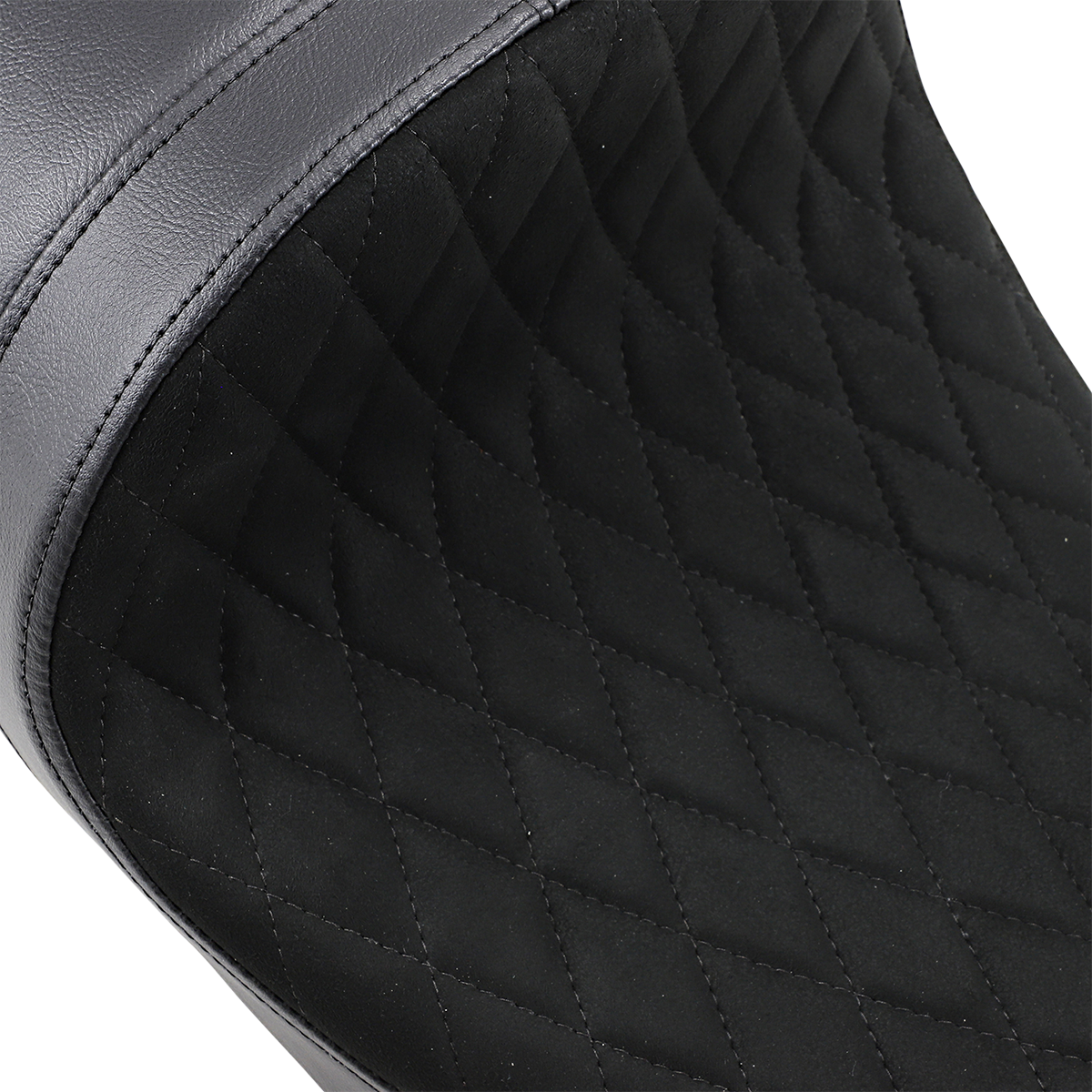 Drag Specialties Seats Forward Low Solo Seat - Diamond - Faux Suede - FL '08-'23