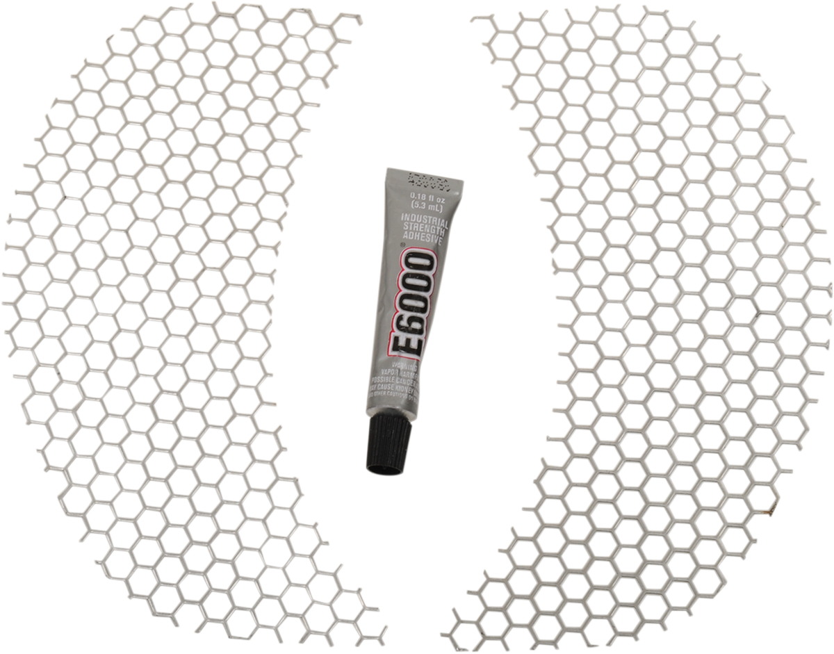 Klock Werks Fairing Vent Screen - Honeycomb - Chrome - FLTR