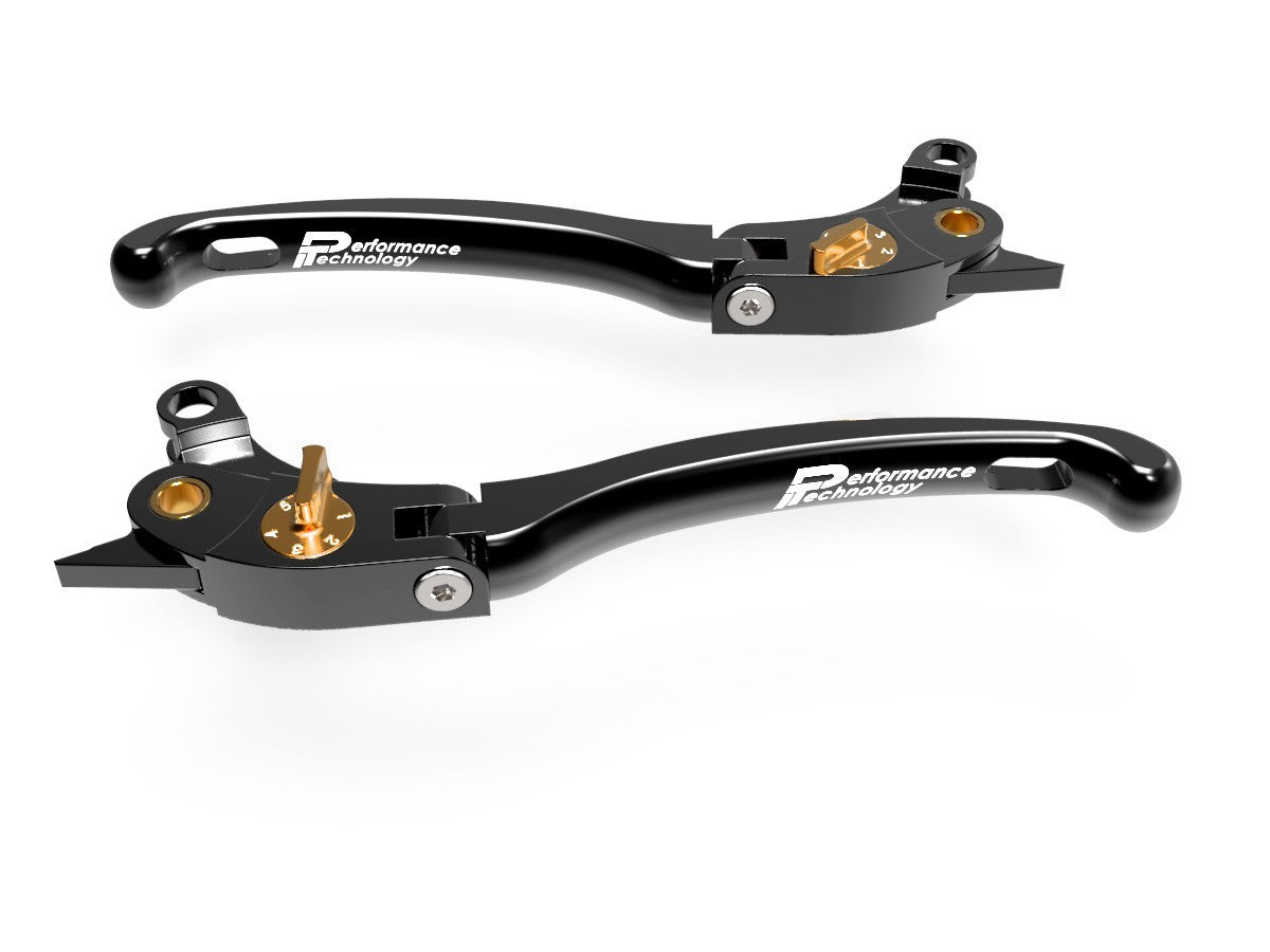 Ducabike DBK LE02 Brake / Clutch Adjustable Levers Eco GP 1 - BLACK-BLACK