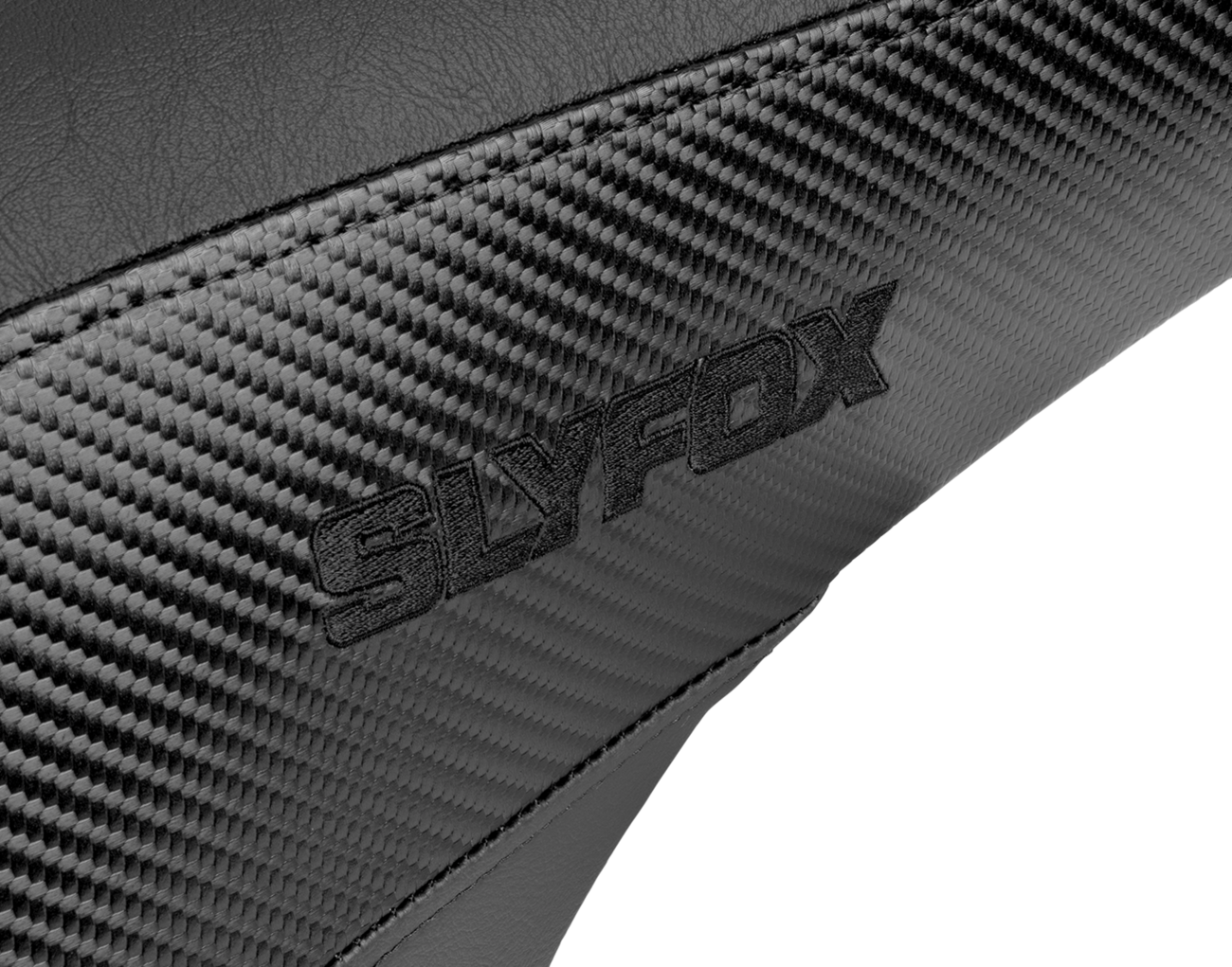 Slyfox Drifter Seat - Black Logo - Smooth Vinyl - Carbon Fiber - FL '08-'23