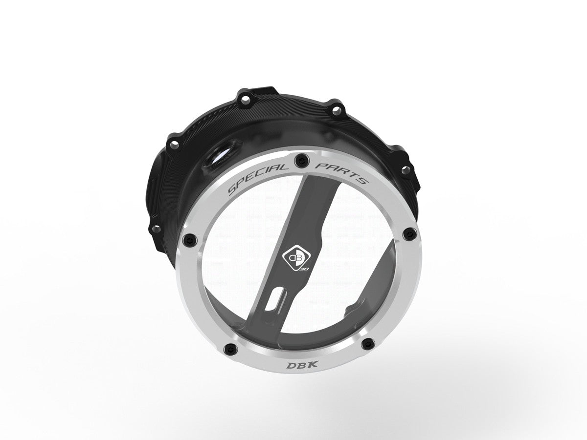 Ducabike DBK Ccdv19 Triumph 765 Clear Clutch Cover Oil Bath 3D-EVO - BLACK-SILVER