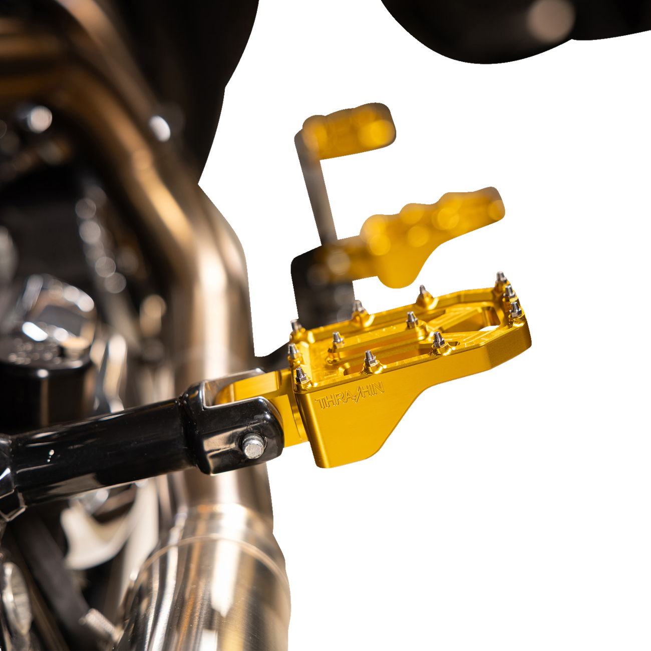 Thrashin Supply CO. Aggressor Foot Pegs - Rear - Gold - HD '72-'25