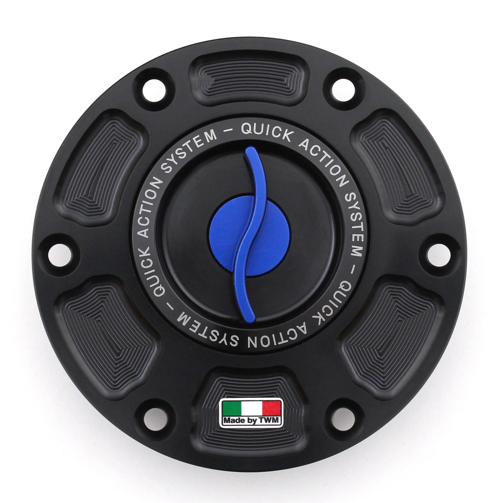 TWM CNC Aluminum Gas Cap / Fuel Cap with Blue Center Cap for MV Agusta Motorcycles