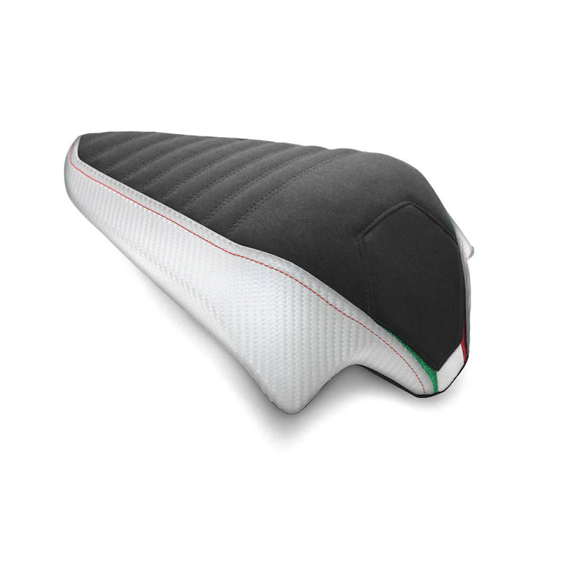 Luimoto Corsa White Seat Cover For Ducati Panigale V2 - Yes / Passenger