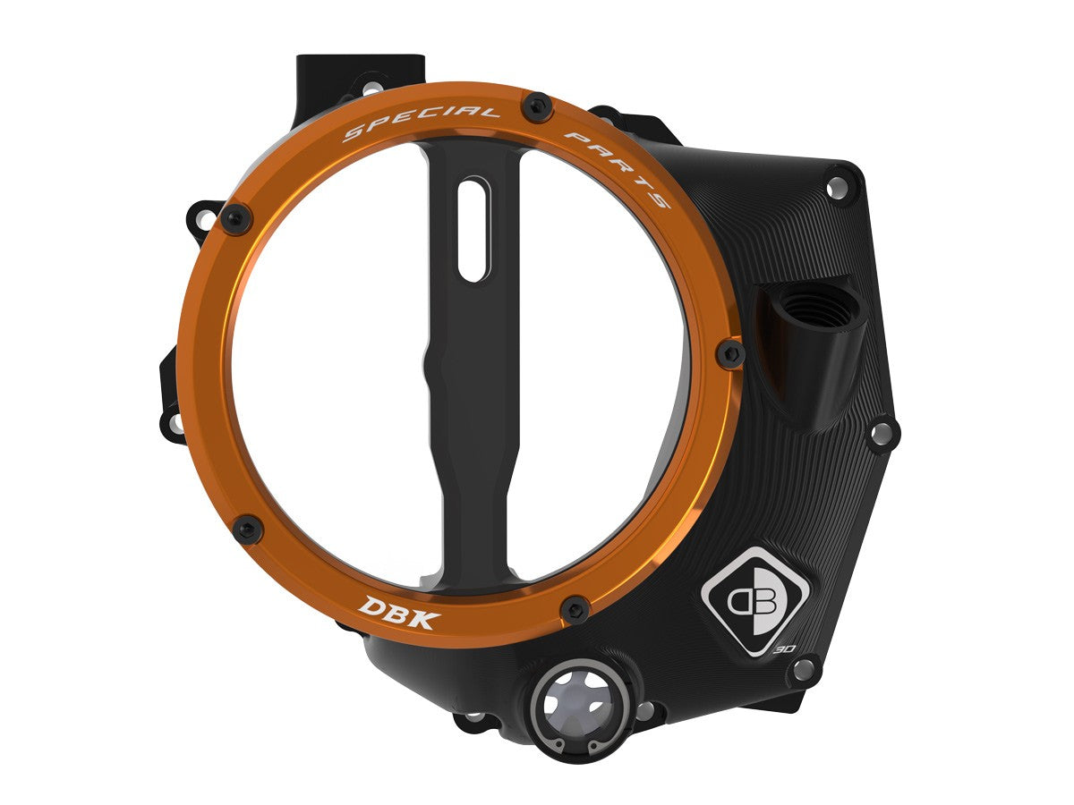 Ducabike DBK Ccdv14 KTM 990 Clear Clutch Cover 3D-EVO - BLACK-ORANGE