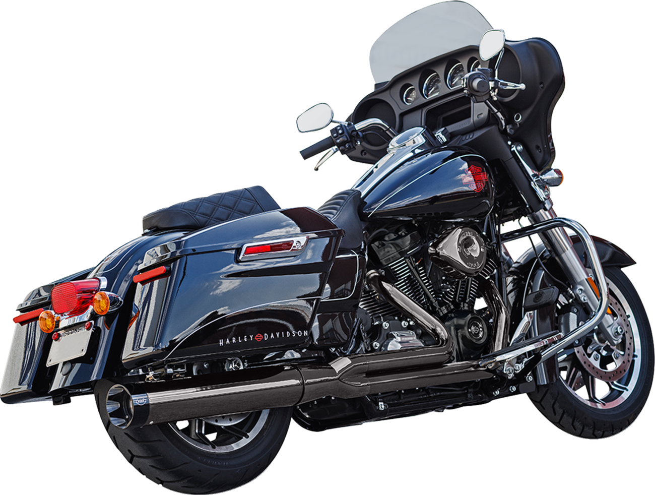 S&S Cycle 2-Into-1 Sidewinder® Exhaust System - Lava Chrome - 50-State - M8
