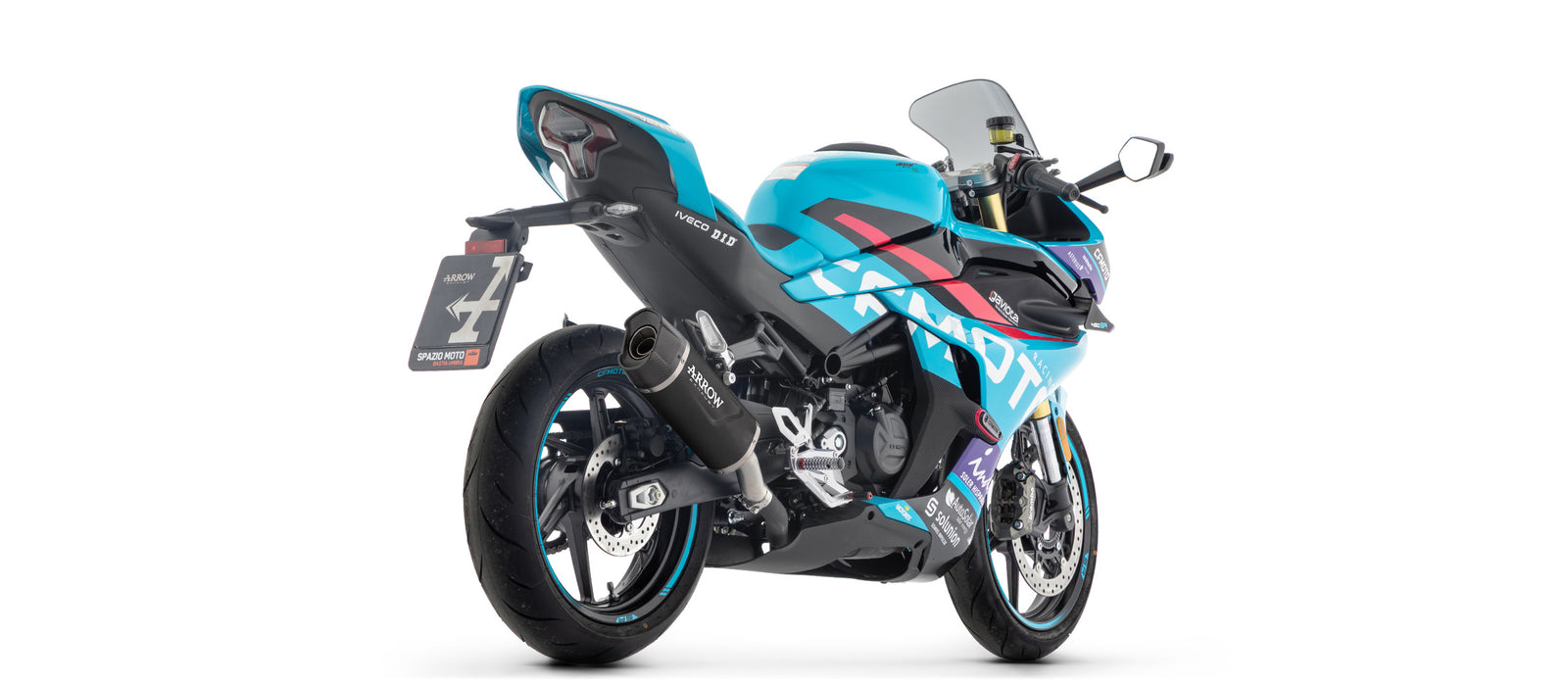 Indy Race Evo Aluminium Dark" Slip On With Carbon End Cap"