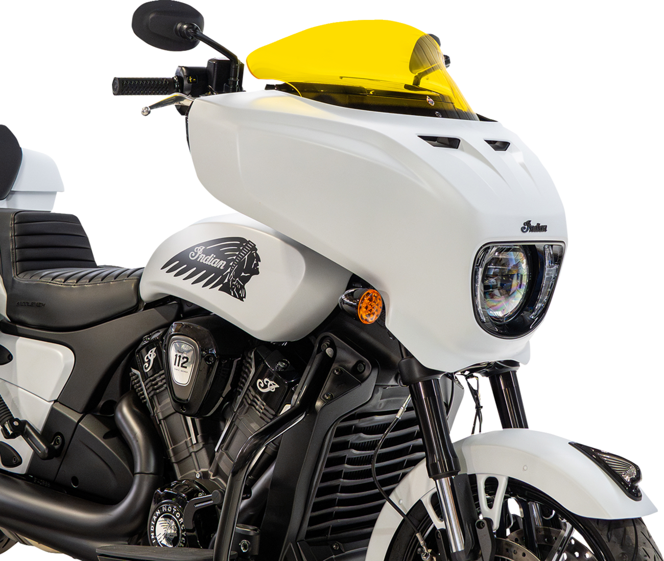 Klock Werks Windshield - 9" - Yellow - Chieftain PowerPlus/Roadmaster PowerPlus