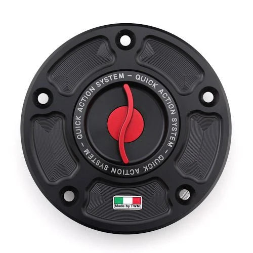 TWM Quick Action CNC Aluminum Gas Cap For Suzuki - TSPR.02 - Red