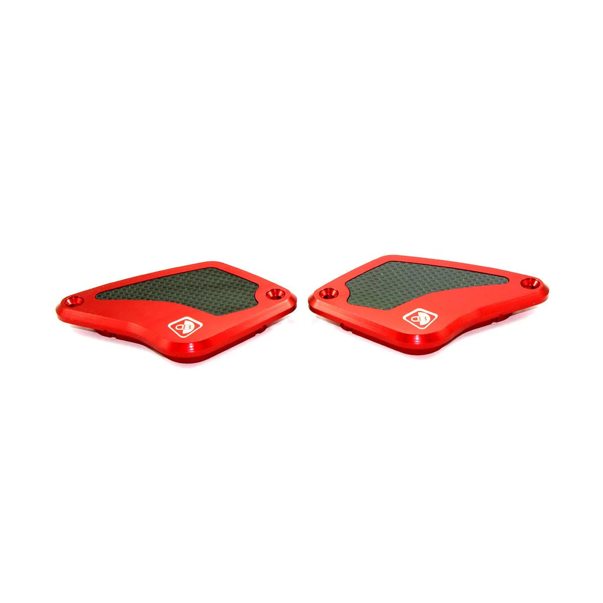 Ducabike DBK Carbon Front Brake And Clutch Fluid Reservoir Covers Diavel V4 - Red