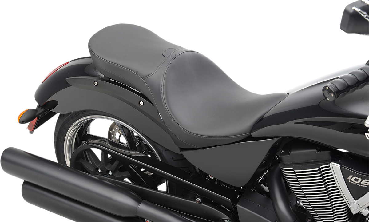 Drag Specialties Seats Low Profile Seat - Driver's Backrest Compatible - Smooth - Victory