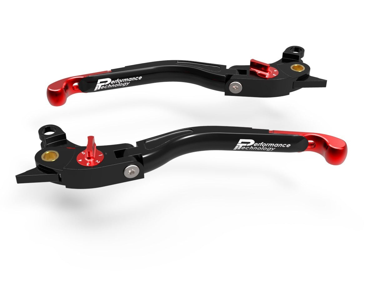Ducabike DBK LEA02 Brake / Clutch Adjustable Levers Eco GP 2 - BLACK-RED