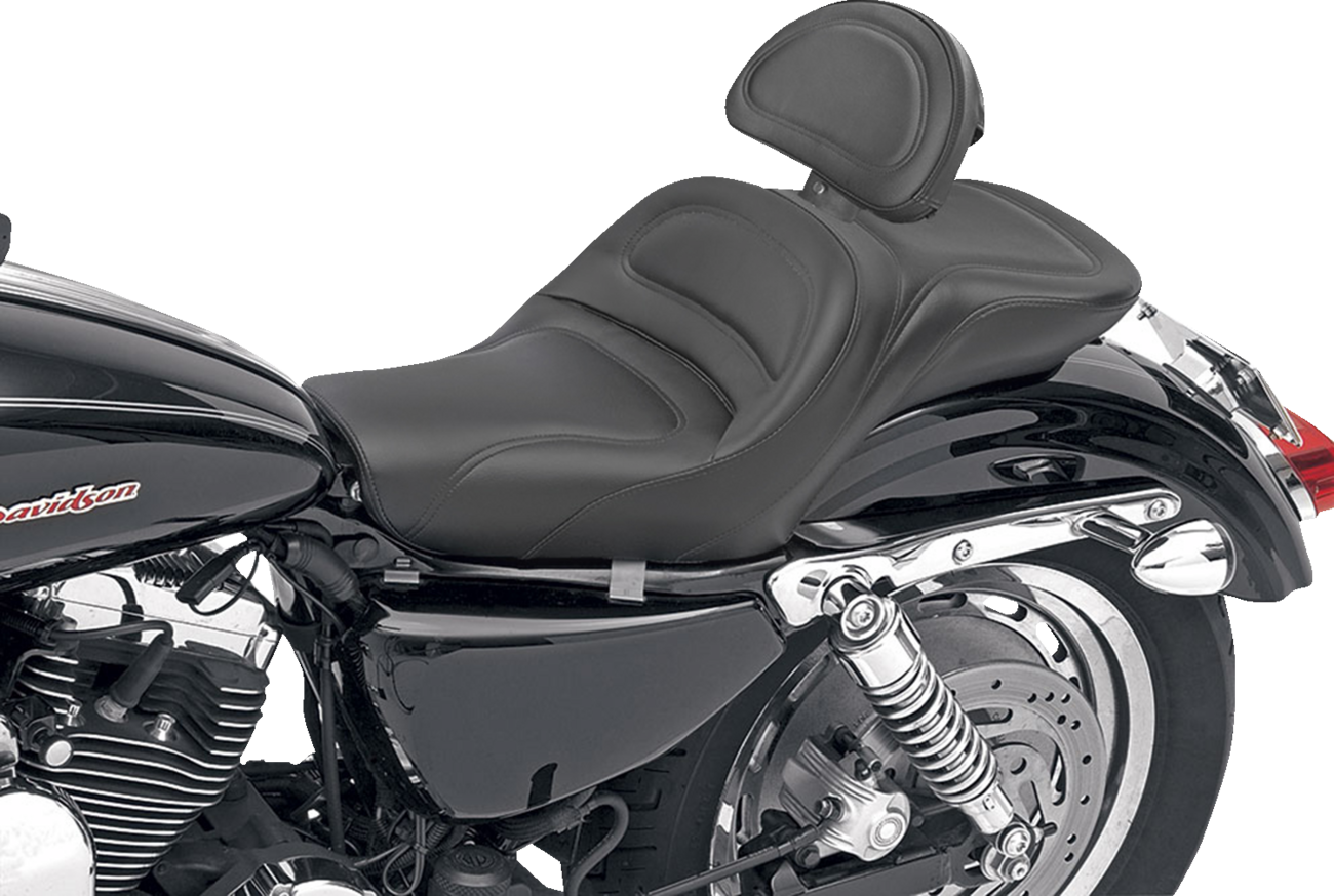 Saddlemen Seat - Explorer™ - With Backrest - Stitched - Black - XL '04-'20