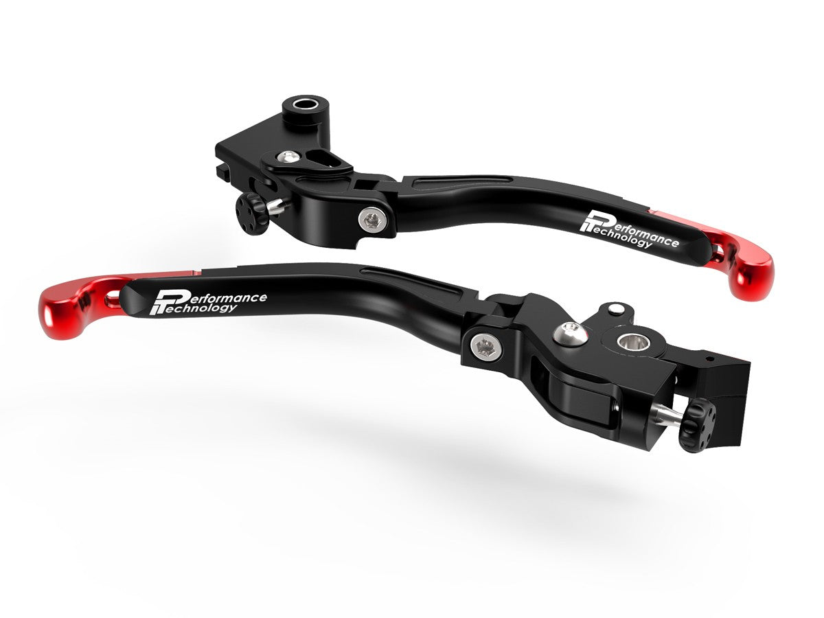Ducabike DBK L15 Evo Brake + Clutch Adjustable Levers - BLACK-RED