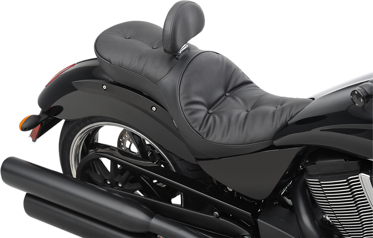 Drag Specialties Seats Low Profile Seat - Driver's Backrest Compatible - Pillow - Victory