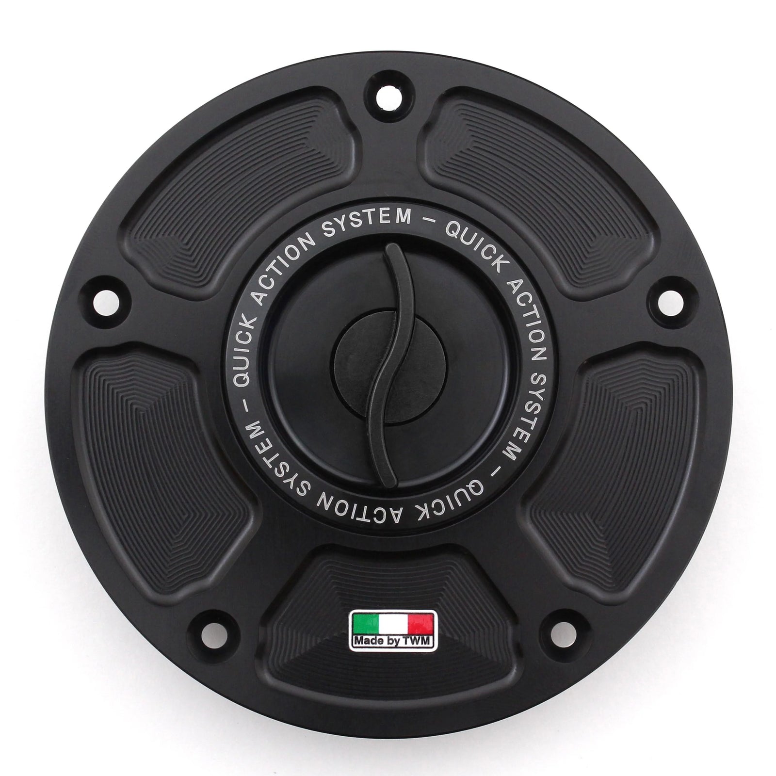 TWM CNC Aluminum Gas Cap / Fuel Cap with Black Center Cap for Honda Motorcycles