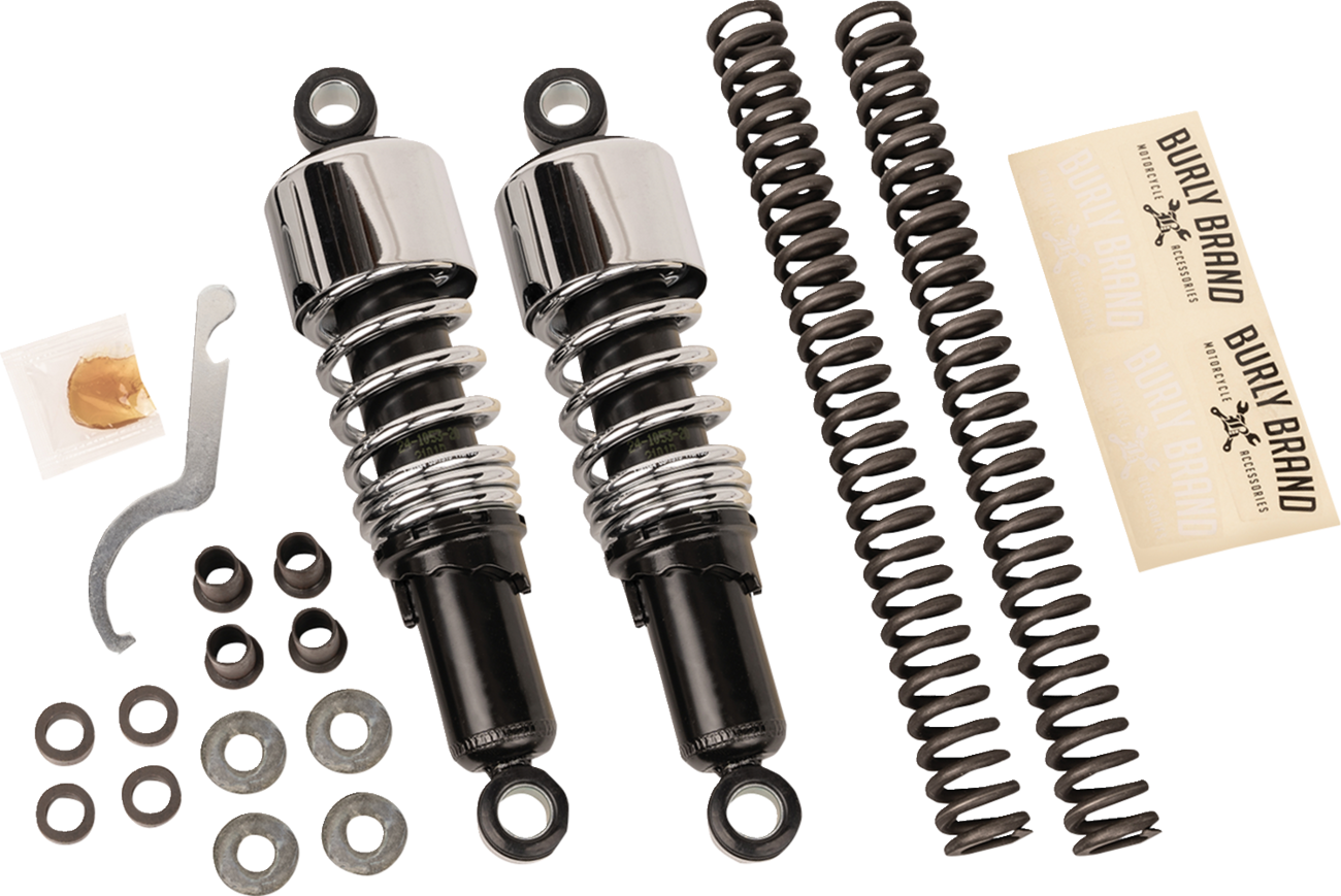 Burly Brand Suspension Kit - Slammer - Chrome - '80 - '16 FLHT