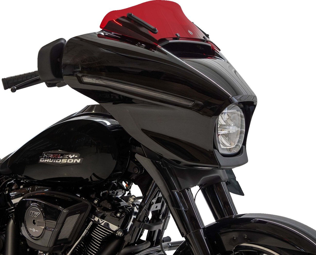 Klock Werks Kolor Flare® Windshield - 6-1/2" - Red - '23-'25 FLHX