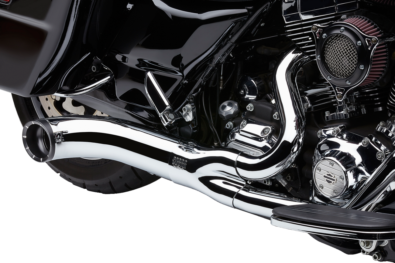 Cobra Turn Out 2-Into-1 Exhaust System - Chrome