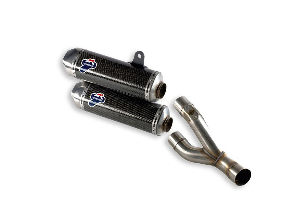 Termignoni 012CR Pair Of Racing Silencers Carbon Ducati Monster 1100 Evo