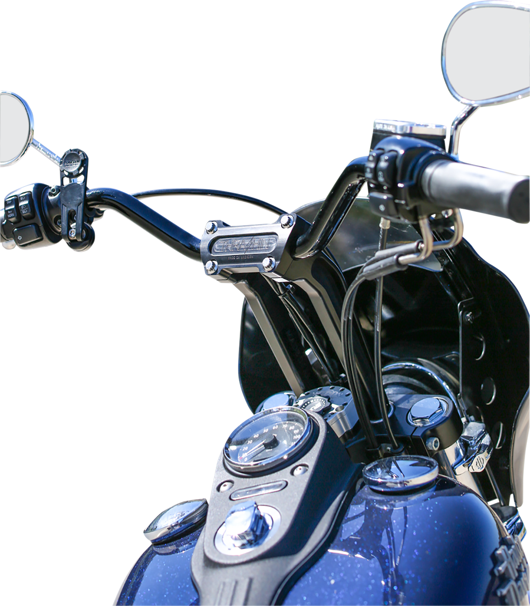 Thrashin Supply CO. Handlebar Risers - Pull Back - 9-1/2" - Black
