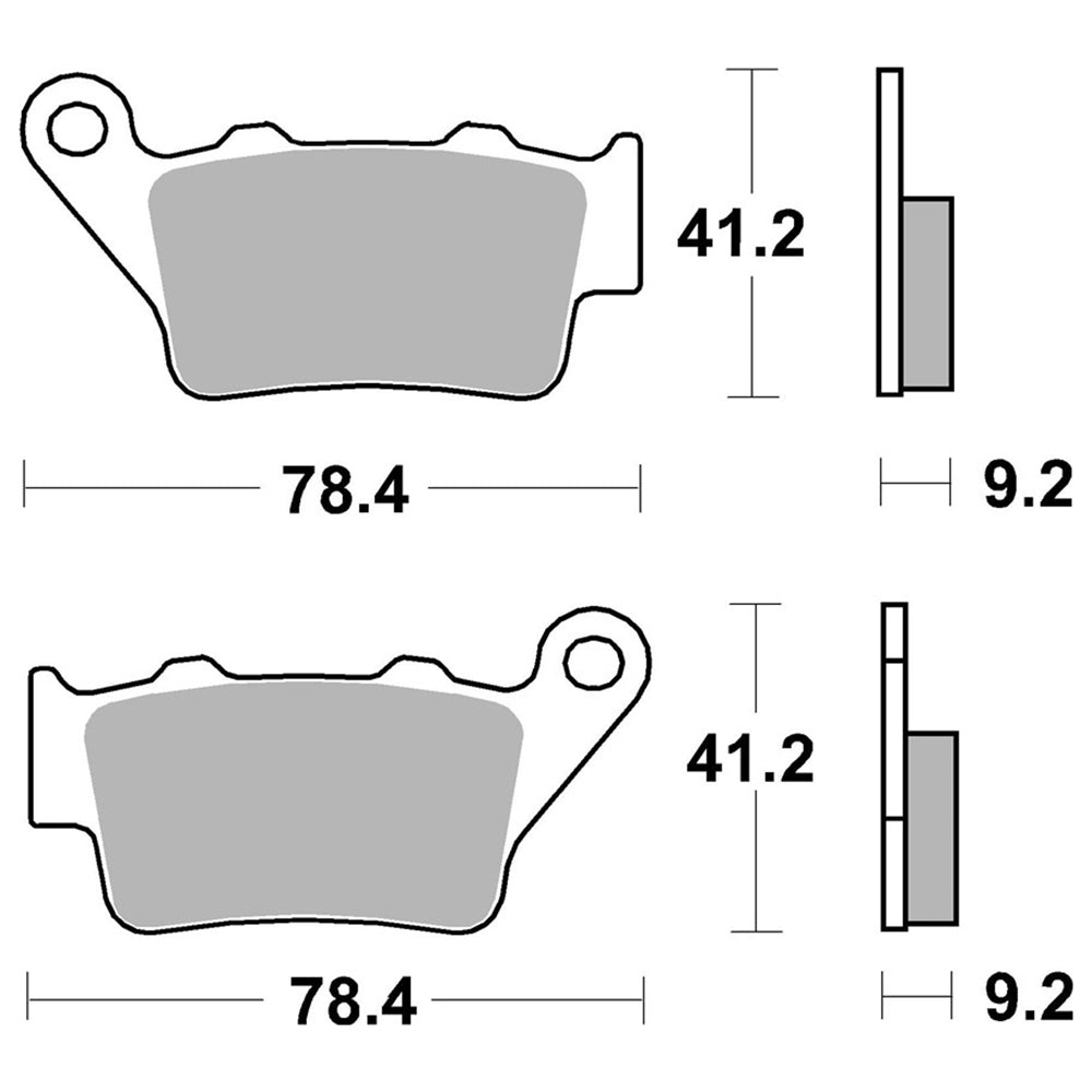 SBS sinter brake pad set, rear