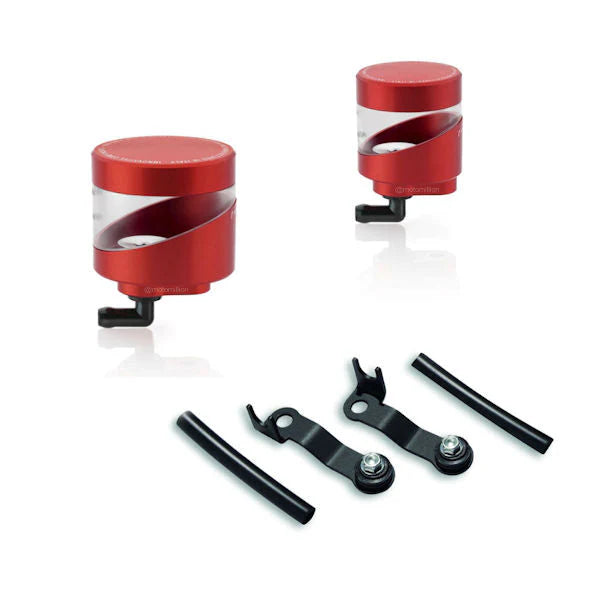 Rizoma Wave Brake Clutch Reservoir Kit For Ducati Streetfighter V4 V4S - Red