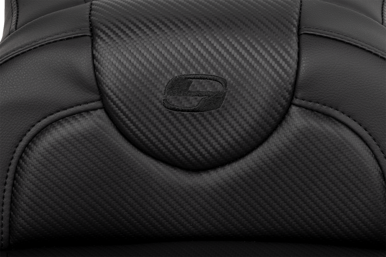 Saddlemen Roadsofa™ Extended Reach Seat - Carbon Fiber - Black Stitch - Backrest - FL '08-'24