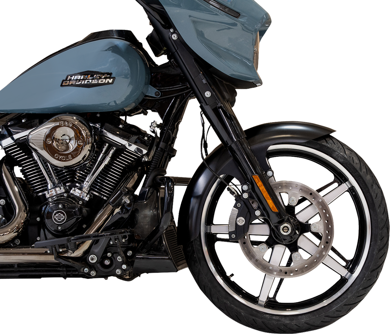 Klock Werks Henry Front Fender - Black - 21" - HD Touring