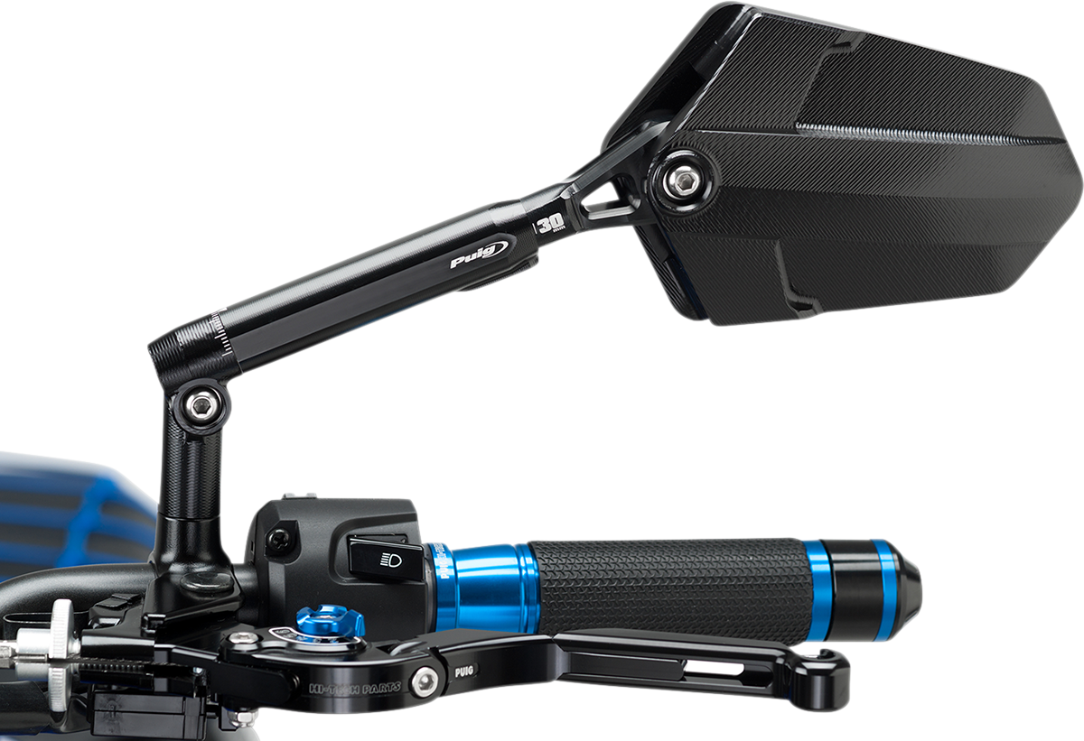 PUIG HI-Tech Parts Mirror - Explorer - Side View - Left - Diamond - Black