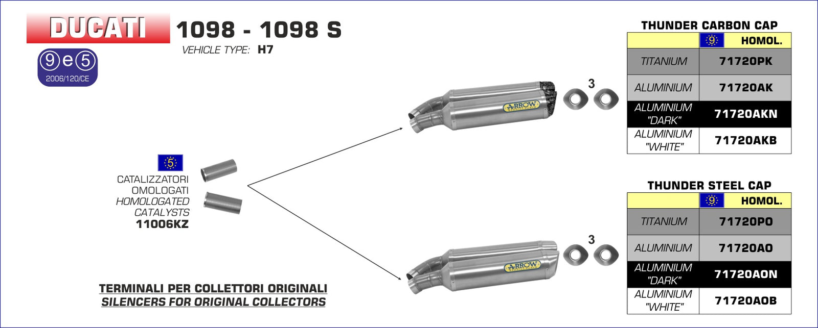 Arrow 11006KZ Catalytic Converters Kit - Assembly Diagram