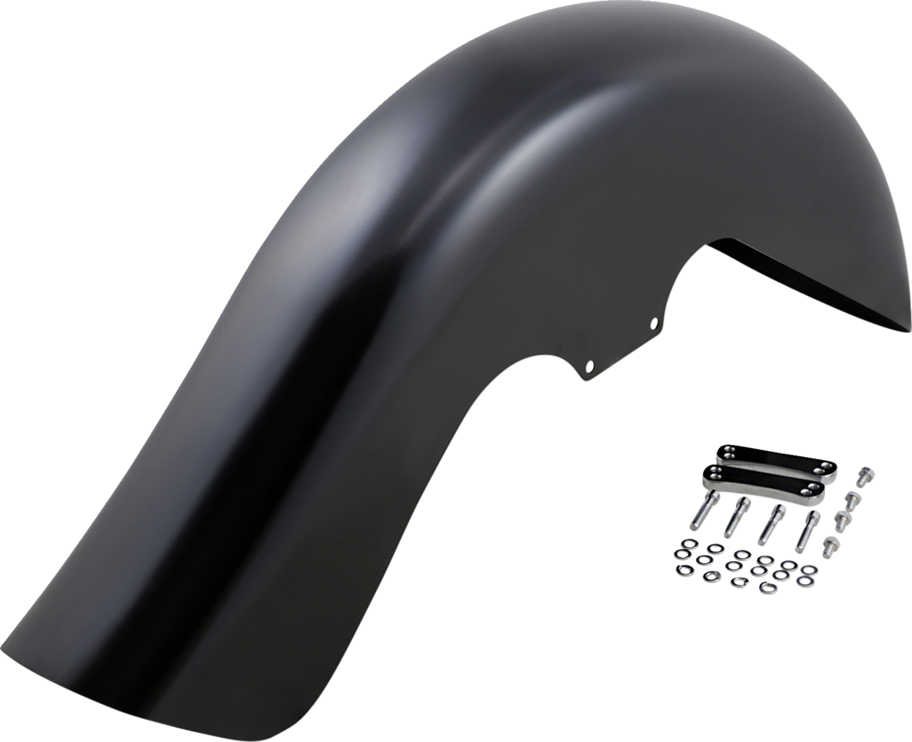Klock Werks Benchmark Front Fender - For Raked Frames - Black - 26" - HD Touring/Trike