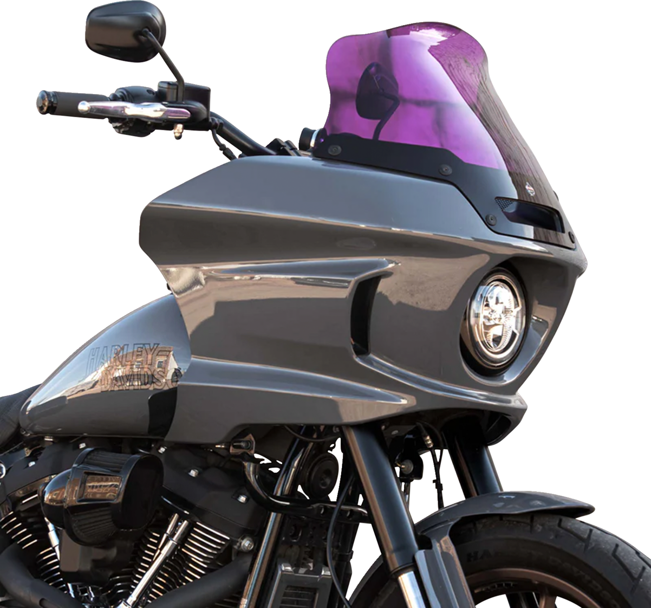 Klock Werks Kolor Flare® Windshield - 8" - Purple - '22-'25 FXLRST