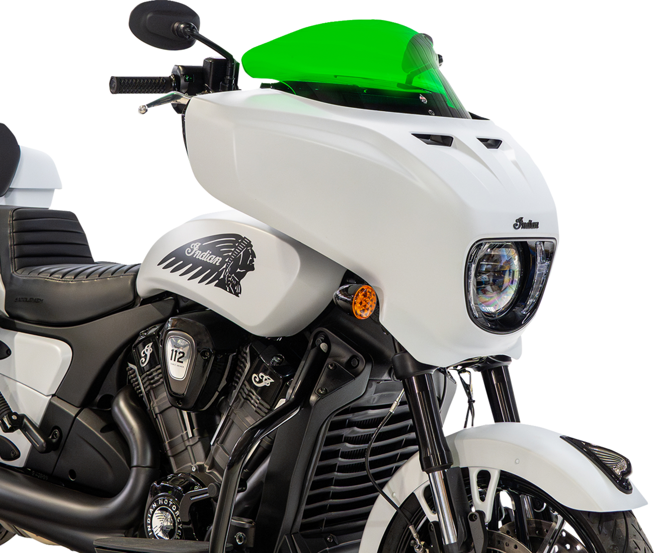 Klock Werks Windshield - 9" - Green - Chieftain PowerPlus/Roadmaster PowerPlus