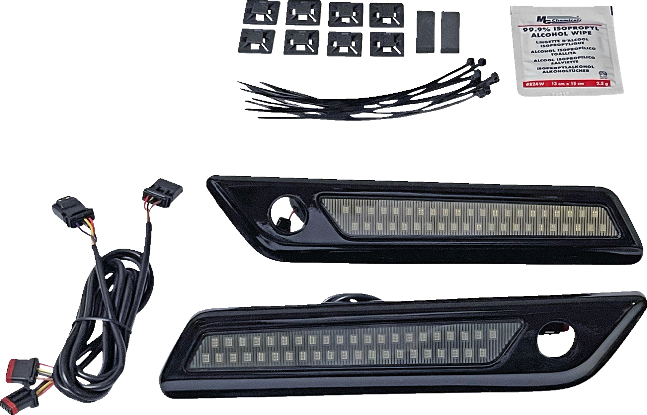 Custom Dynamics Latch Light - Saddlebag - Dual Color - Smoke - Black