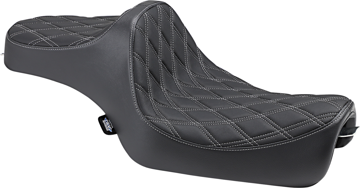 Drag Specialties Seats Predator III Seat - Double Diamond - Silver Stitching - XL '04-'22