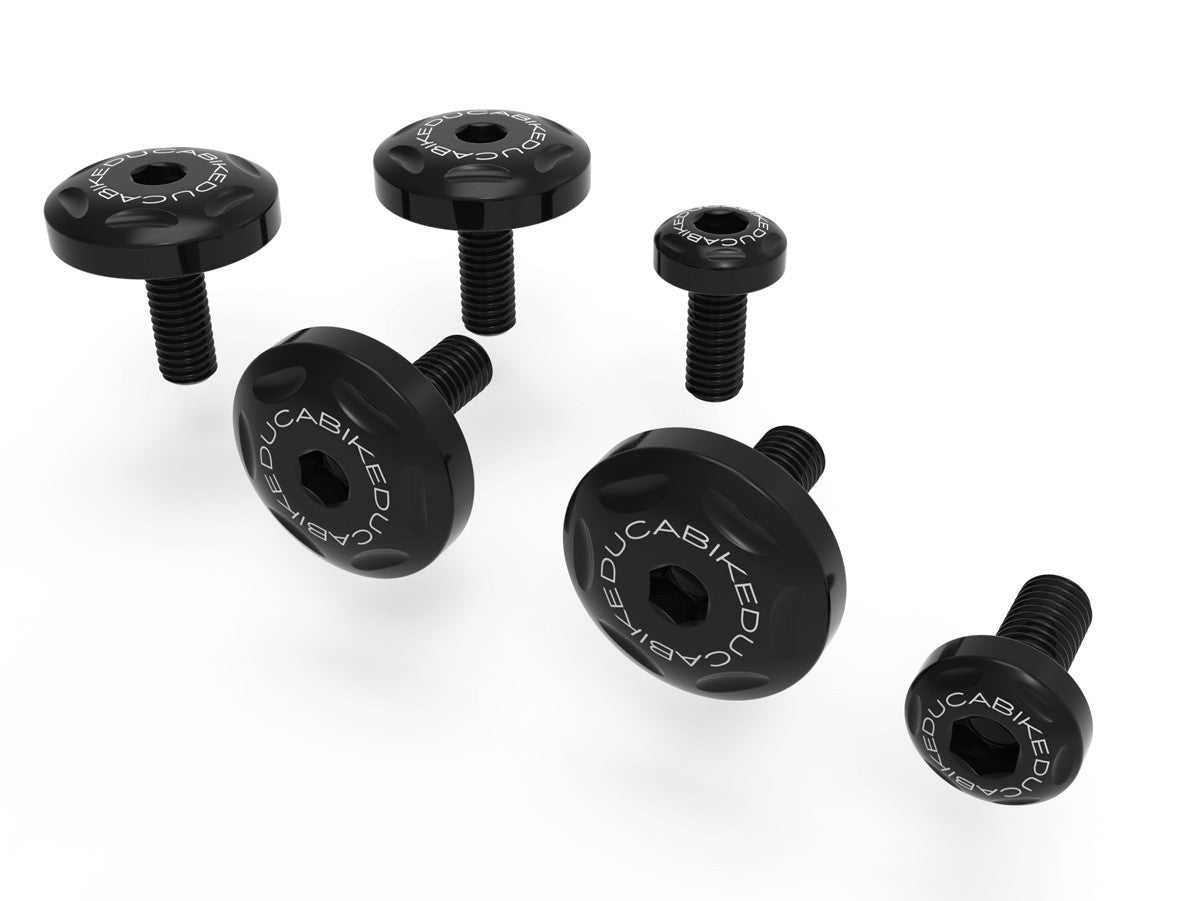 Ducabike DBK KVT03 MTSV4 Side Cover Screws Kit - BLACK