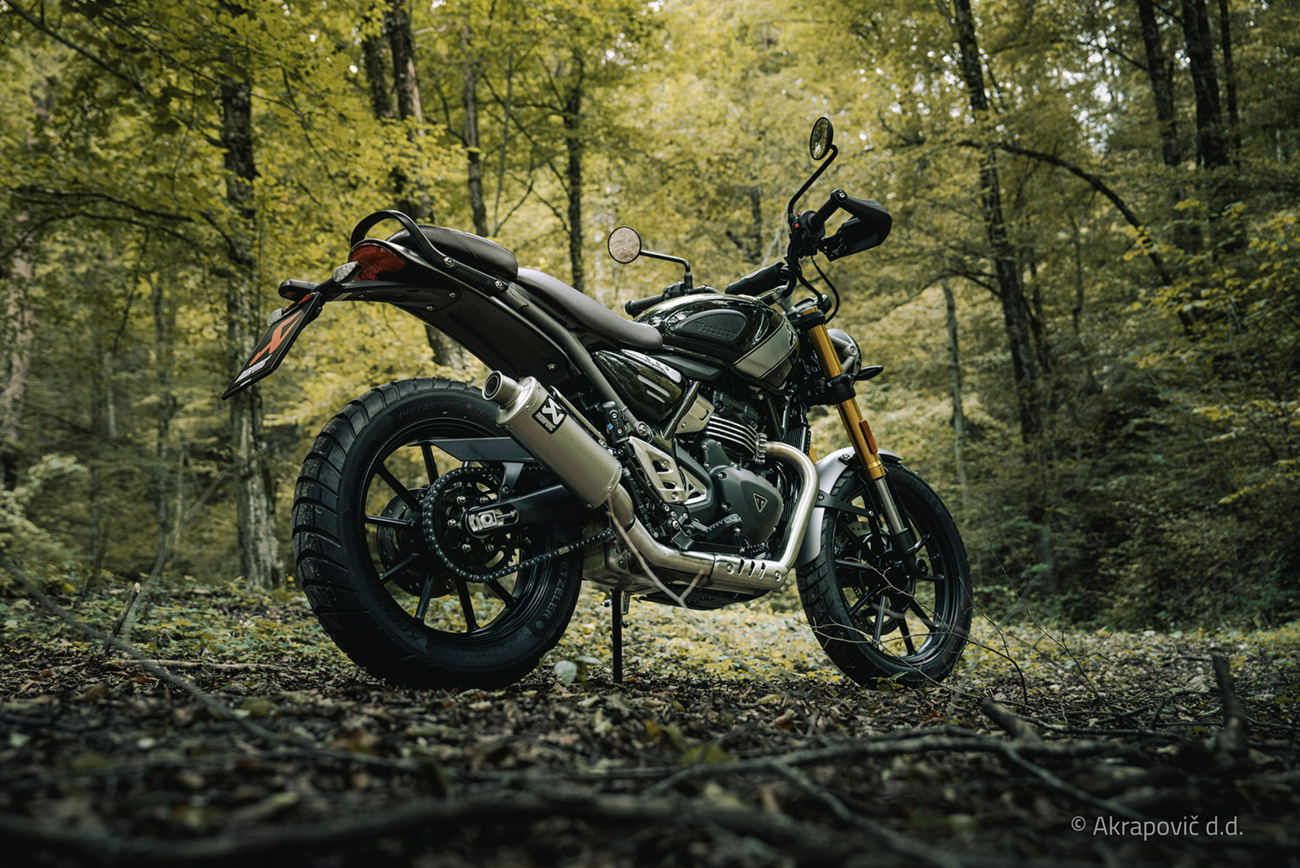 Akrapovic Slip-On Line Muffler - Titanium - Speed/Scrambler 400
