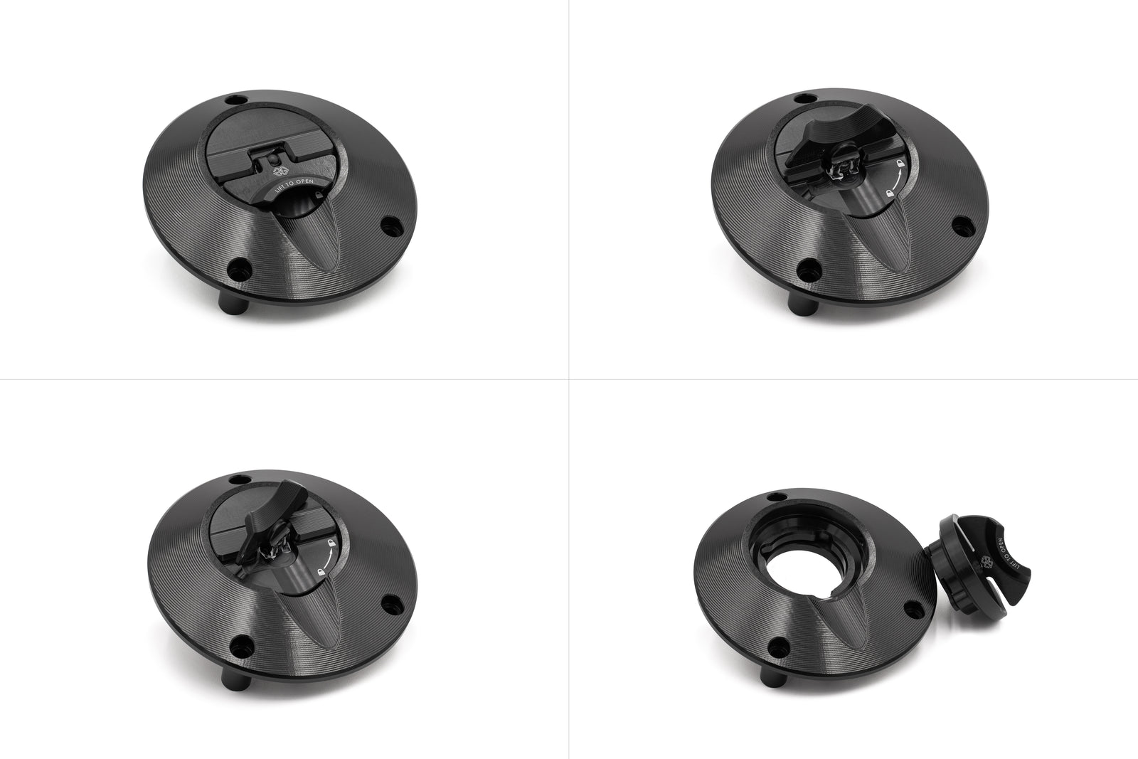 Gilles Tooling FCAP2 – Quick-Release Fuel Cap, Black Red