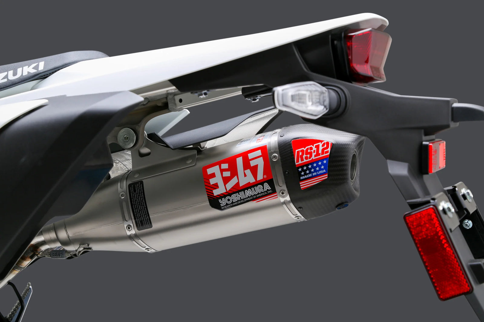 Yoshimura DR-Z4 S/Sm 25-26 Race RS-12 Stainless Full Exhaust, W/ Stainless Muffler
