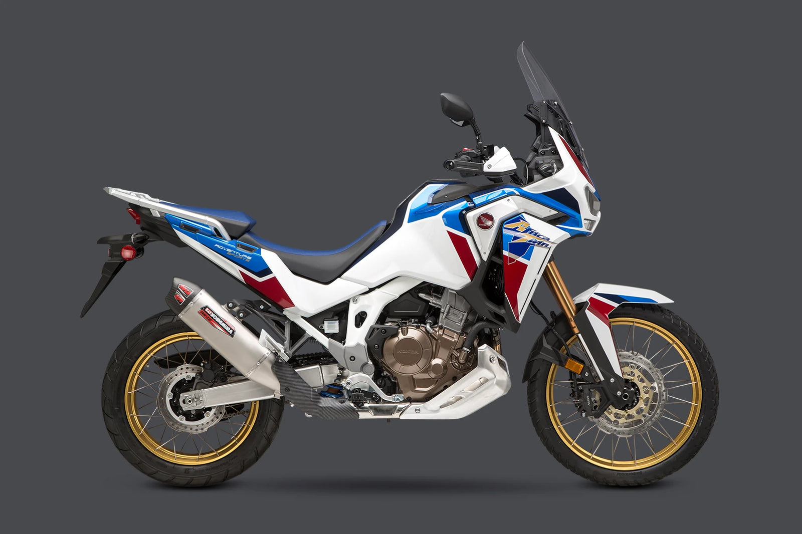 Yoshimura Africa Twin 20-26 RS-12 Stainless Slip-On Exhaust, W/ Stainless Muffler