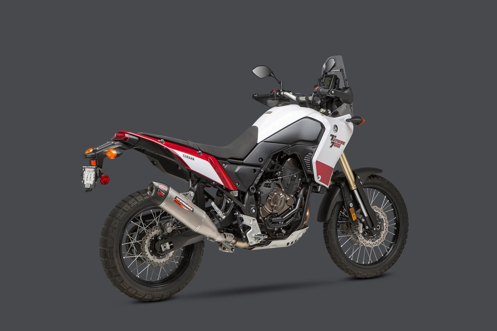 Yoshimura TENERE 700 21-26 RS-12 Stainless Slip-On Exhaust, W/ Stainless Muffler