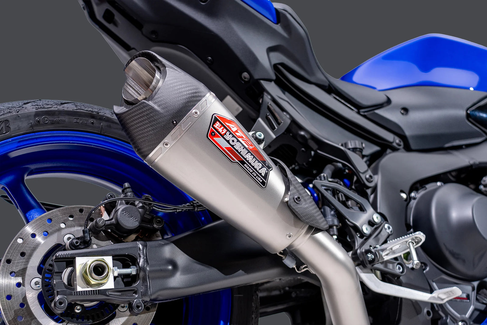 Yoshimura R9 25-26 Race AT2 Stainless Full Exhaust, W/ Stainless Muffler