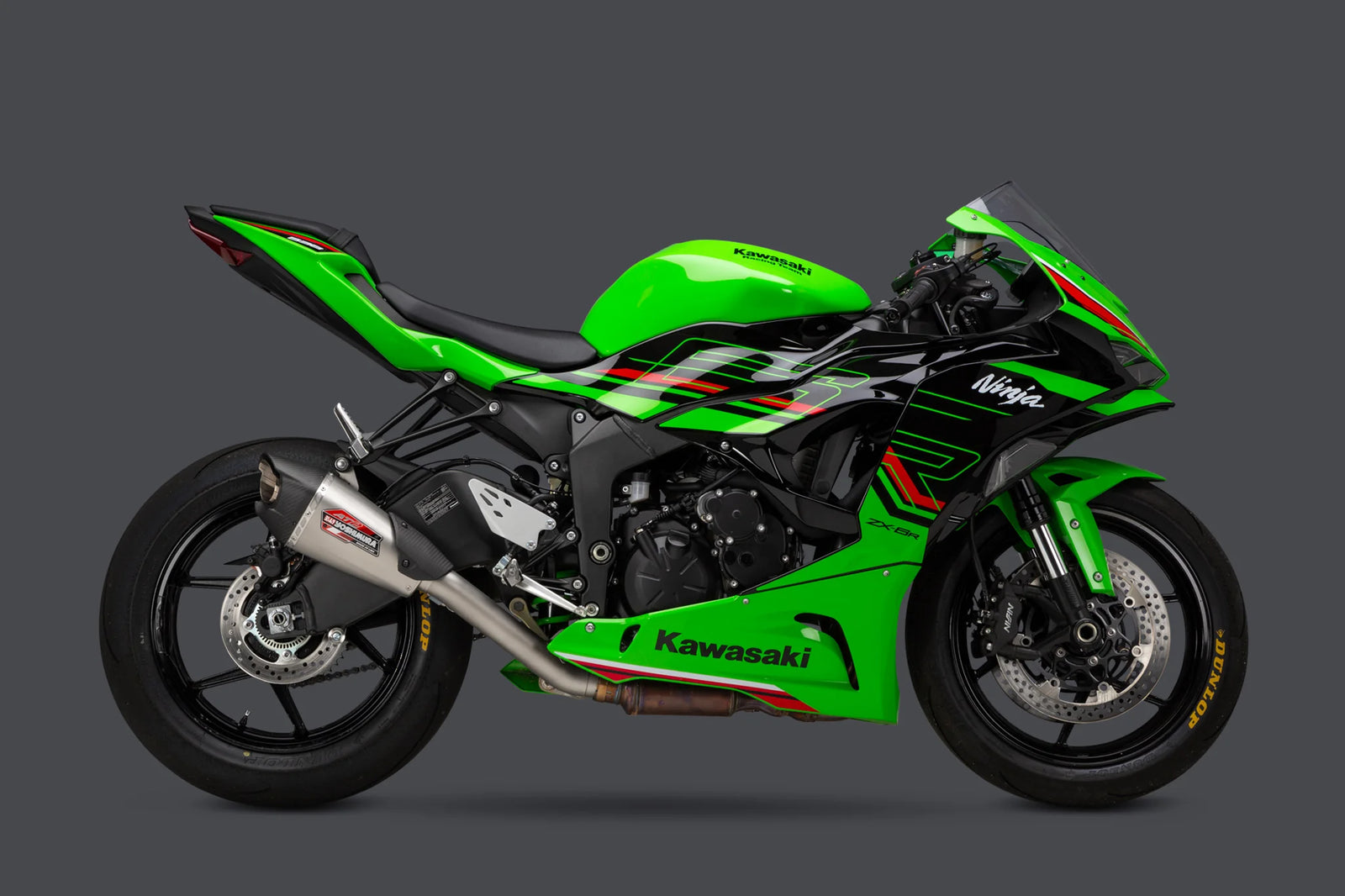 Yoshimura ZX-6R 2019-26 AT2 Stainless 3/4 Exhaust, W/ Stainless Muffler