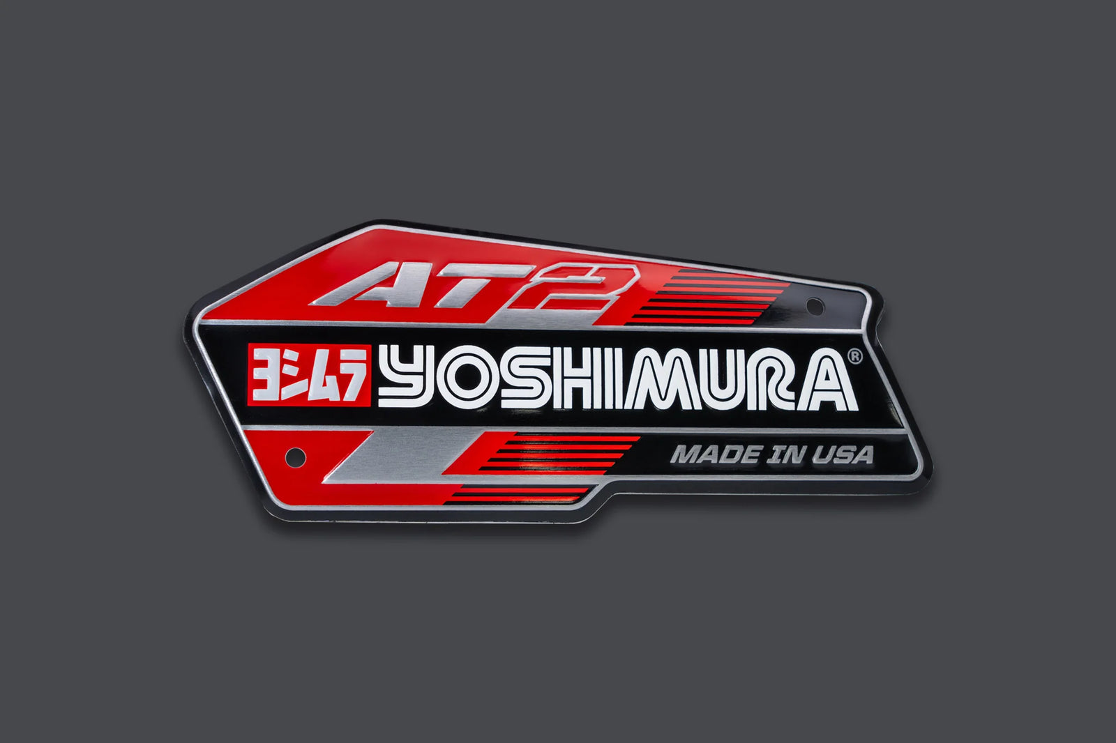 Yoshimura Muffler Name Badge Stainless AT2