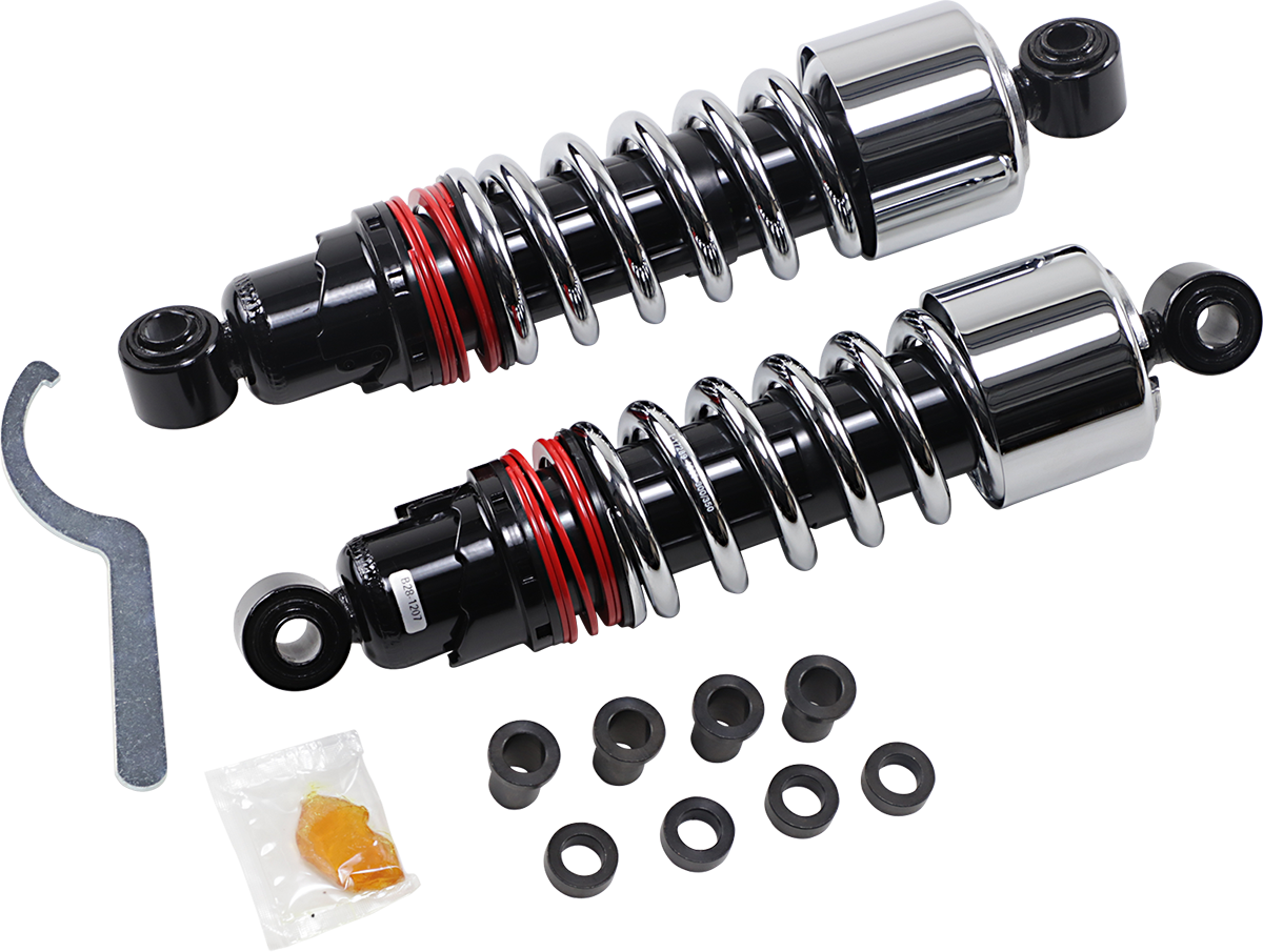 Burly Brand Slammer Plus Shocks - 10.5" - Chrome - FXD