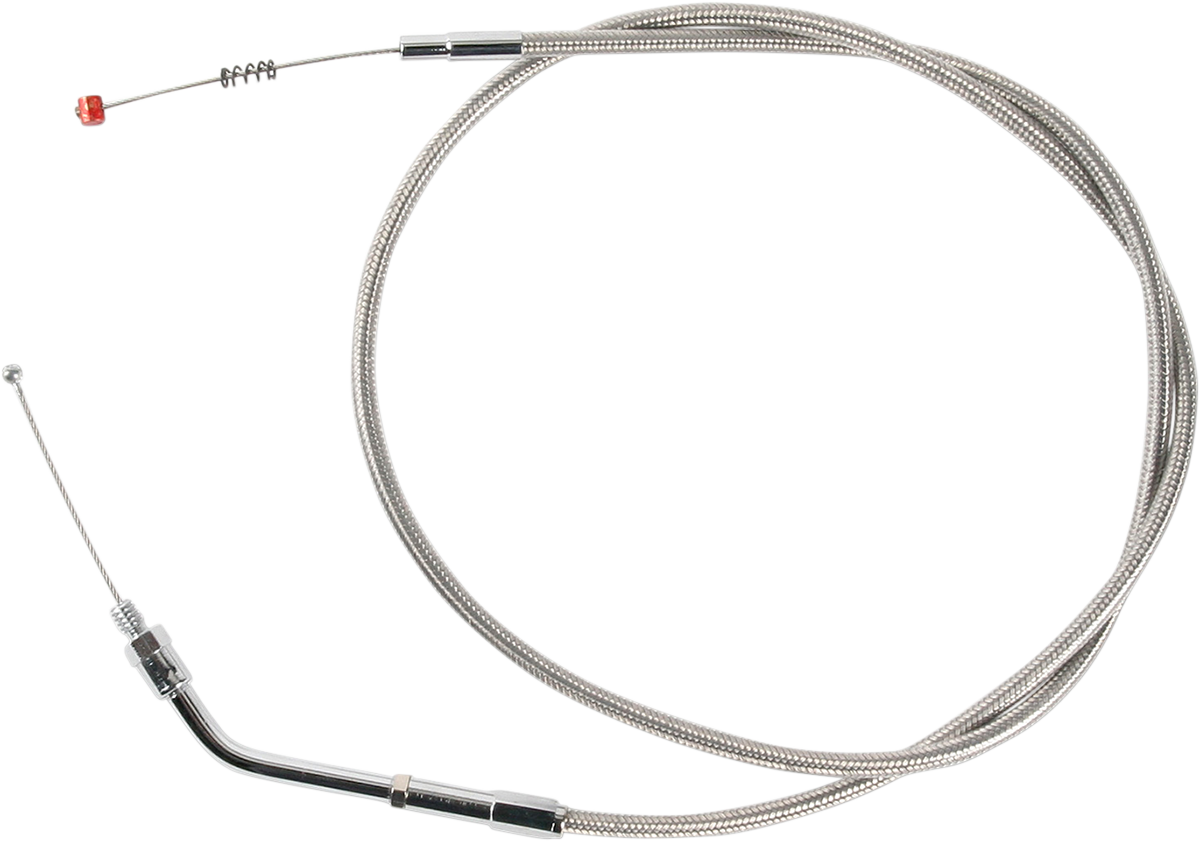 Barnett Stainless Steel Idle Cable - +6" - '88-'95 Sportster